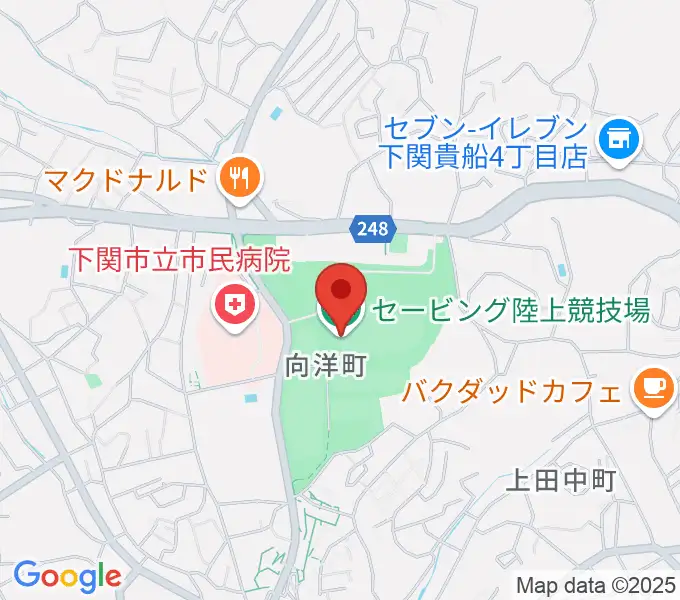 セービング陸上競技場の地図