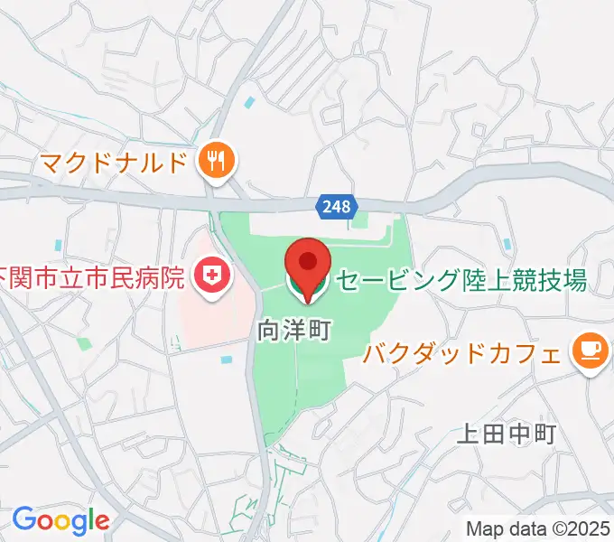 セービング陸上競技場の地図