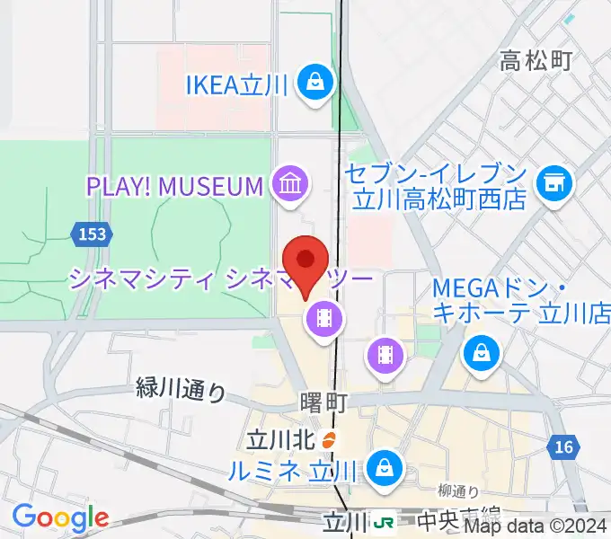 たましん美術館の地図