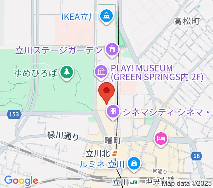 たましん美術館の地図
