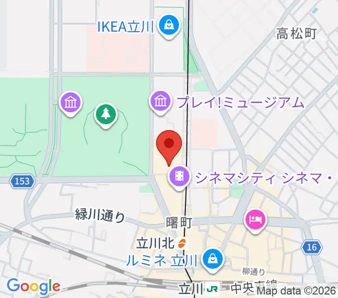 たましん美術館の地図