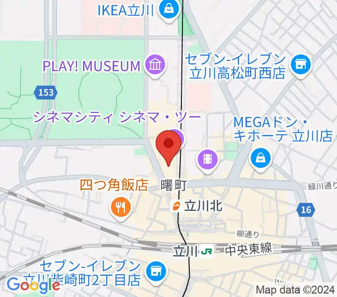 HMV立川の地図