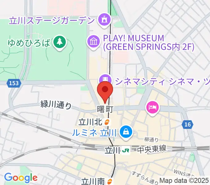 HMV立川の地図