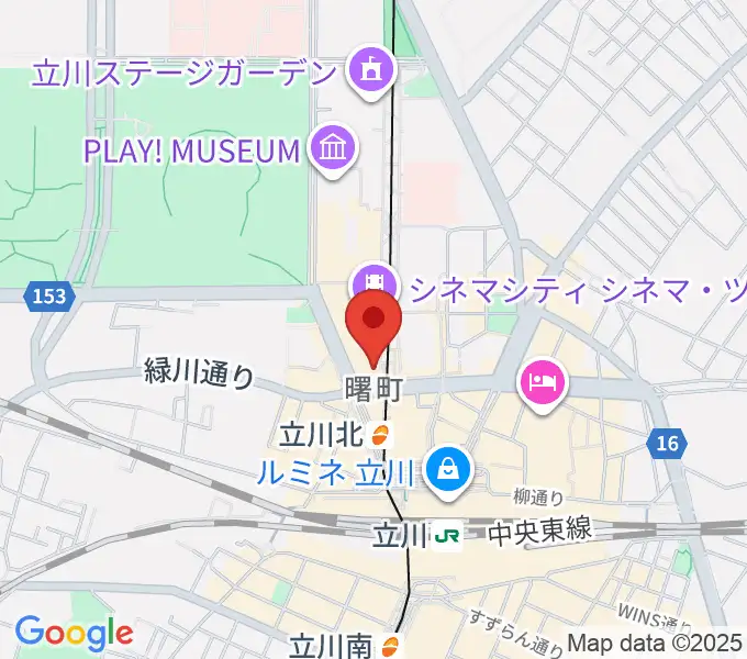 HMV立川の地図