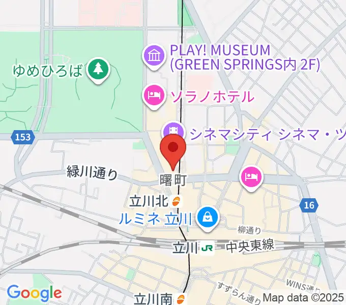HMV立川の地図