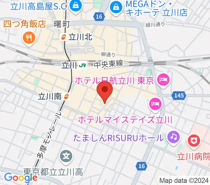 楽器奏庫 立川店の地図