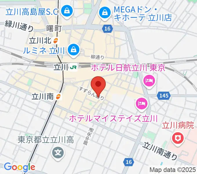 楽器奏庫 立川店の地図