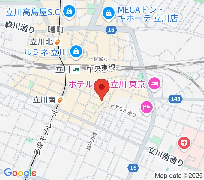 楽器奏庫 立川店の地図
