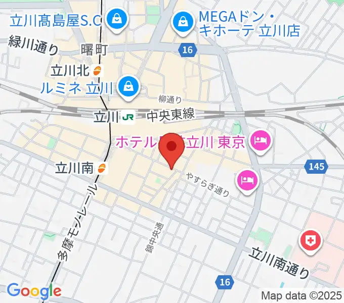 楽器奏庫 立川店の地図