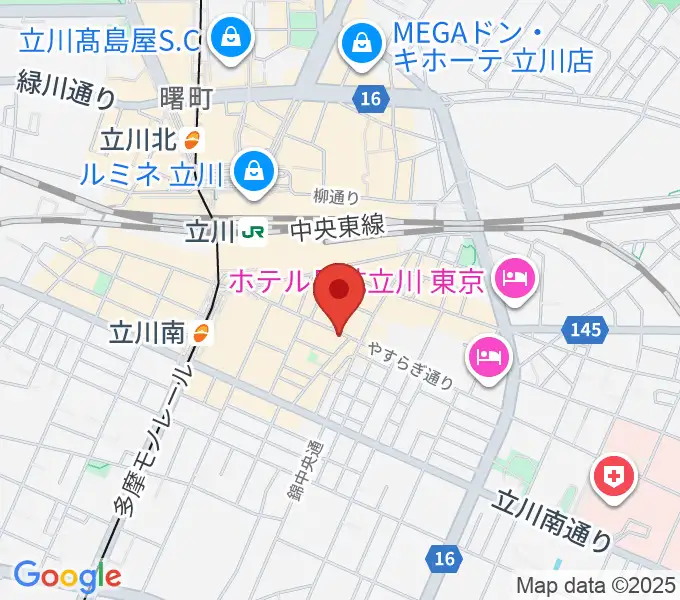 楽器奏庫 立川店の地図