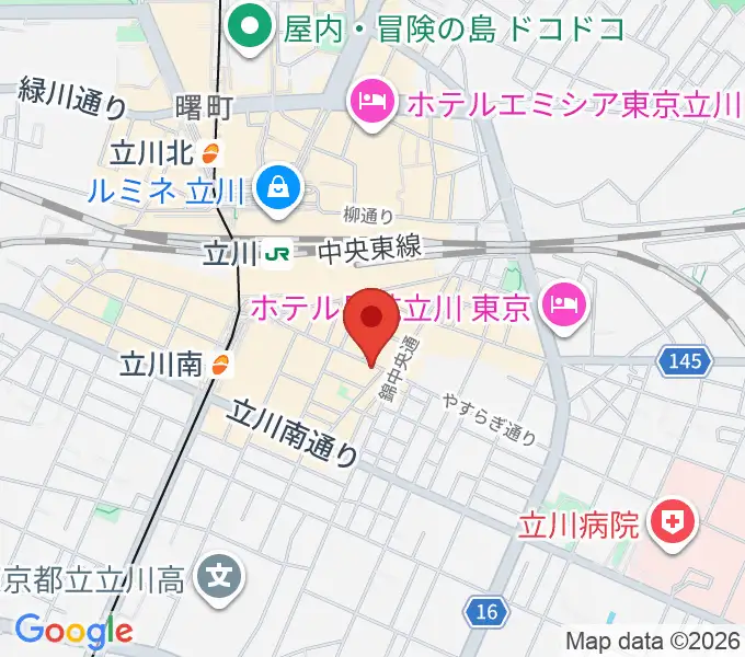 楽器奏庫 立川店の地図