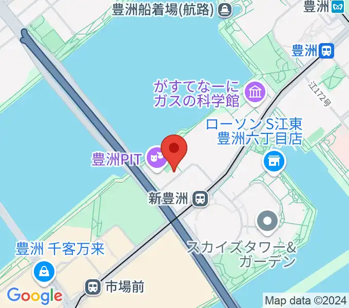 MIFA Football Park豊洲の地図