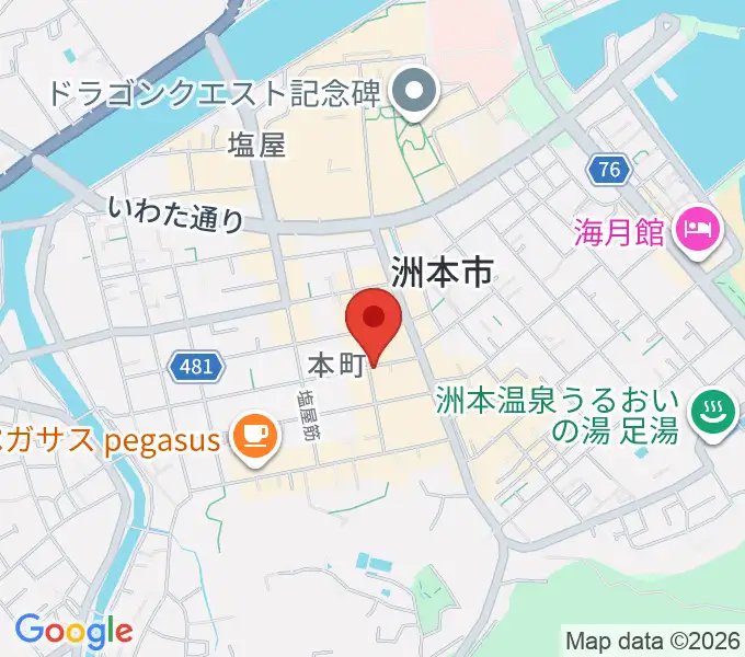 マトヤ楽器ミュージックスタジオの地図
