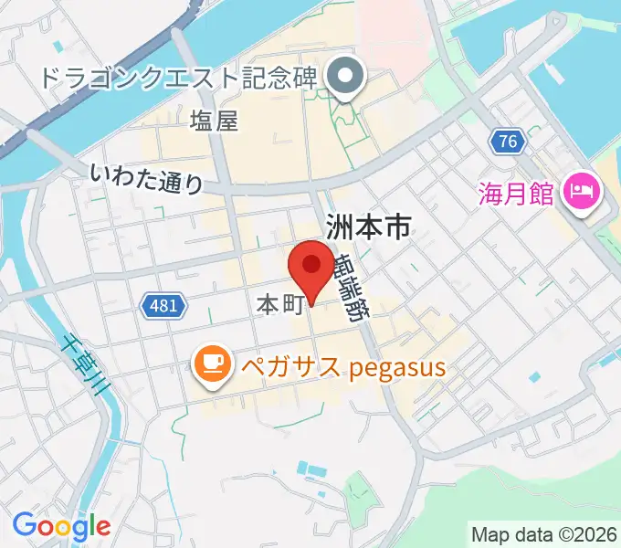 マトヤ楽器ミュージックスタジオの地図