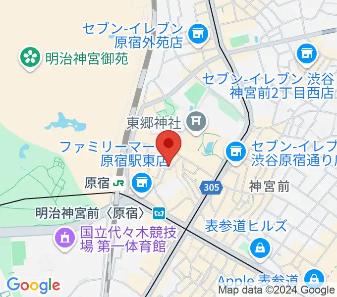 原宿RUIDEの地図