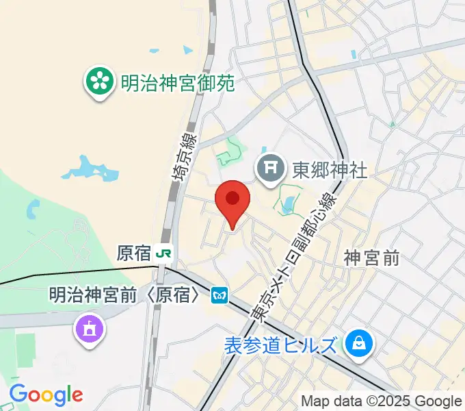 原宿RUIDEの地図