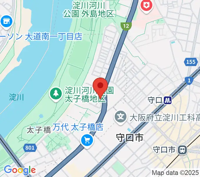 安江ギター・ウクレレ教室の地図