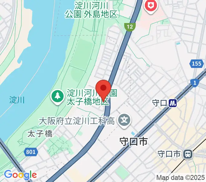 安江ギター・ウクレレ教室の地図