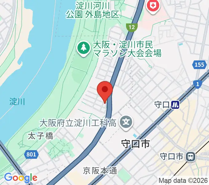 安江ギター・ウクレレ教室の地図
