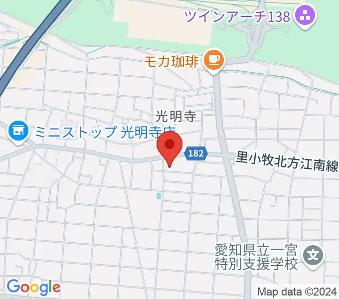 かどの音楽教室の地図