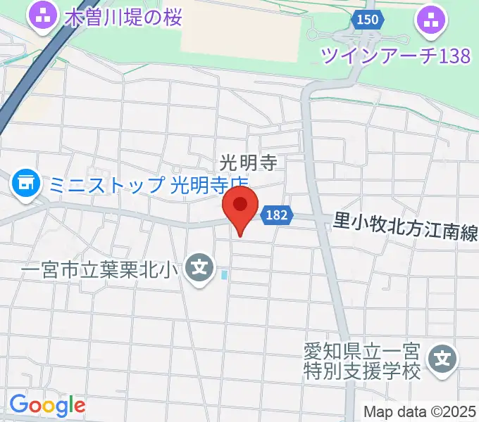 かどの音楽教室の地図
