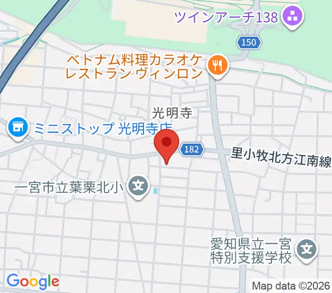 かどの音楽教室の地図