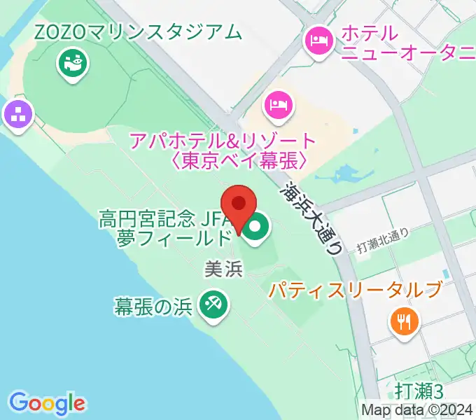 高円宮記念JFA夢フィールドの地図