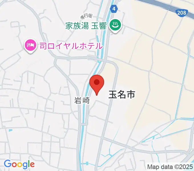 玉名市民会館ホールの地図