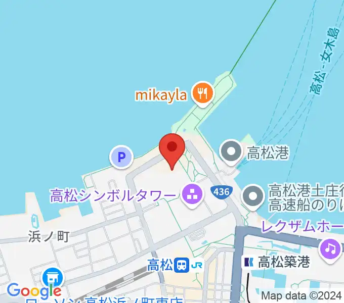 あなぶきアリーナ香川の地図