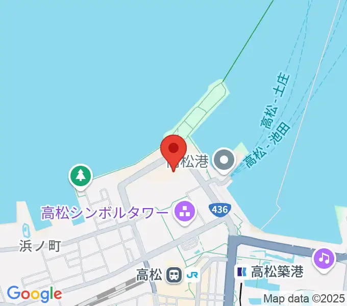 あなぶきアリーナ香川の地図