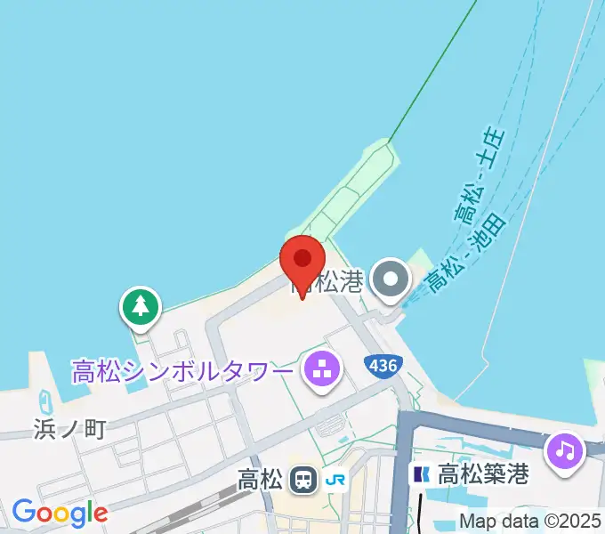 あなぶきアリーナ香川の地図