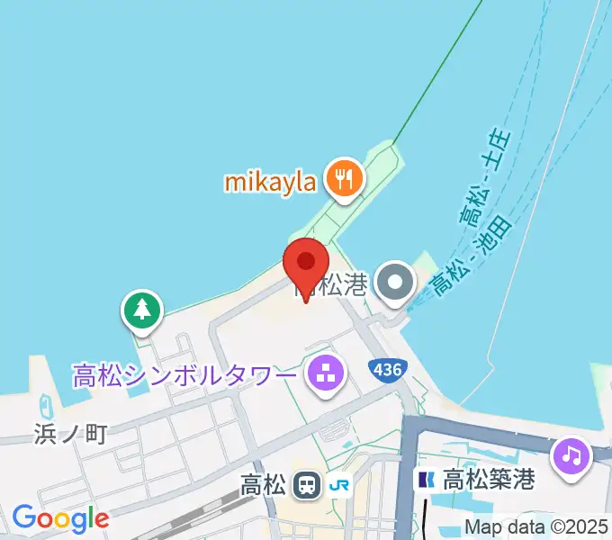 あなぶきアリーナ香川の地図