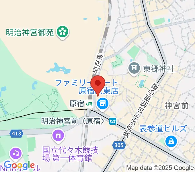 WITH HARAJUKU HALLの地図