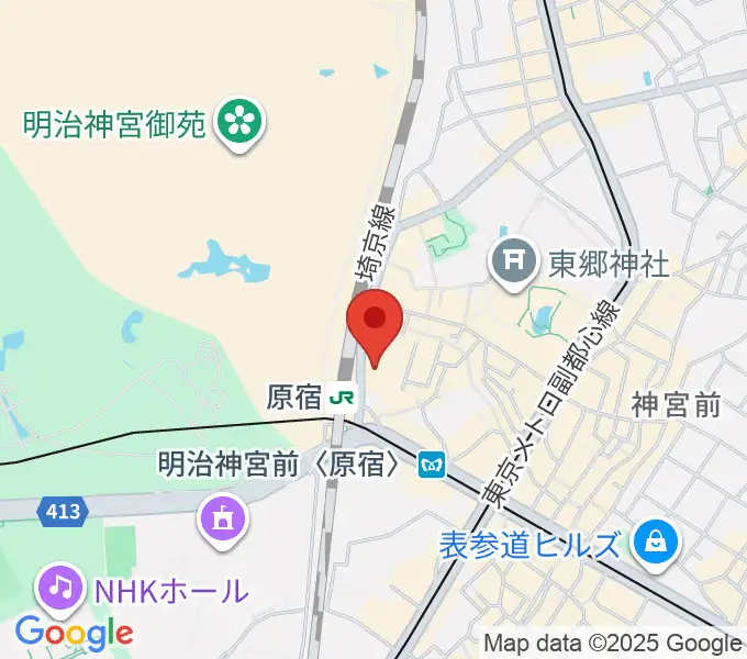 WITH HARAJUKU HALLの地図