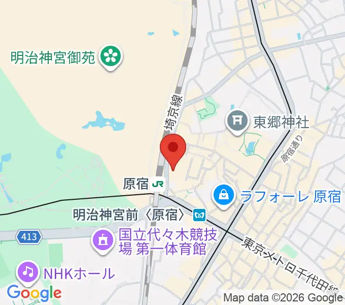 WITH HARAJUKU HALLの地図