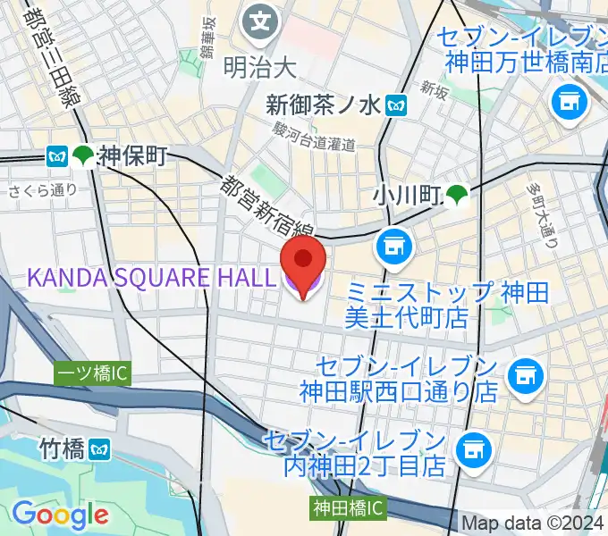 神田スクエアホールの地図