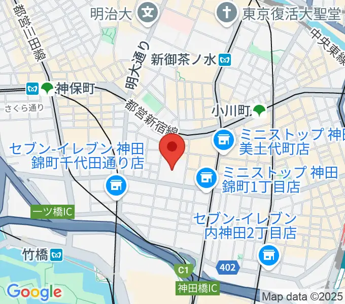 神田スクエアホールの地図