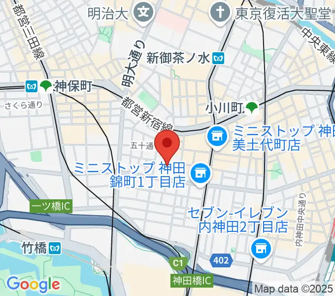 神田スクエアホールの地図