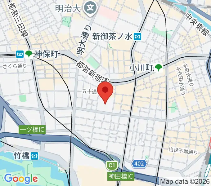 神田スクエアホールの地図