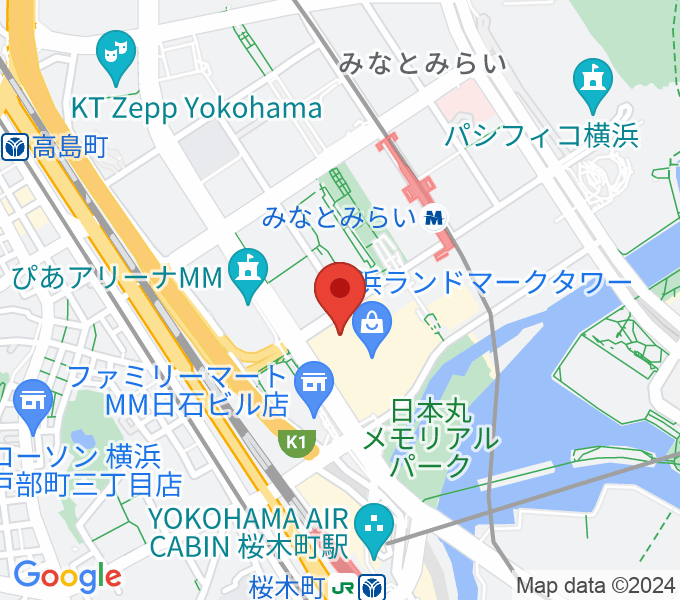 横浜ランドマークホールの場所