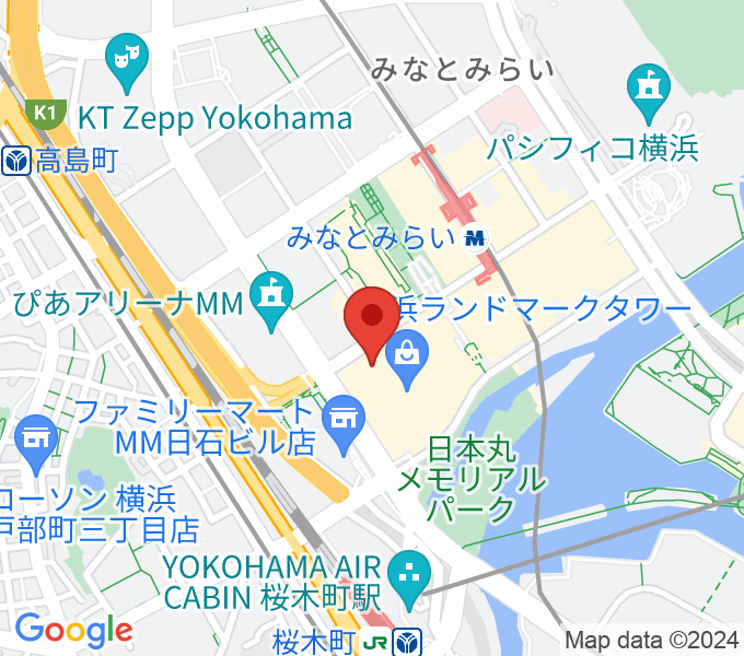 横浜ランドマークホールの場所