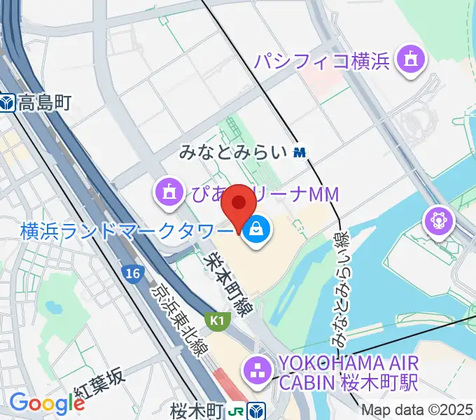 横浜ランドマークホールの地図