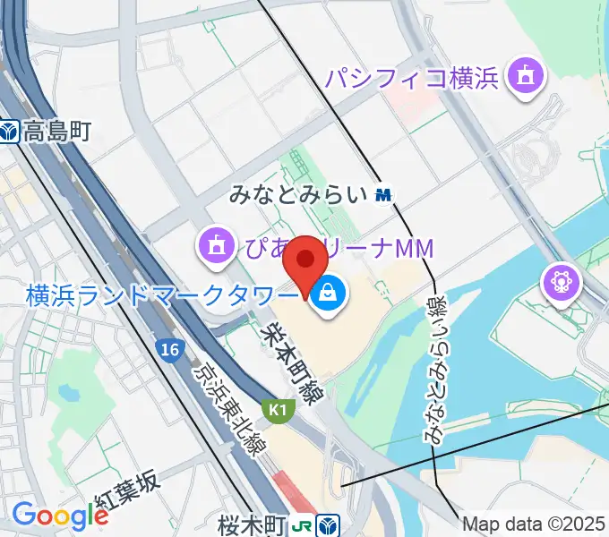 横浜ランドマークホールの地図