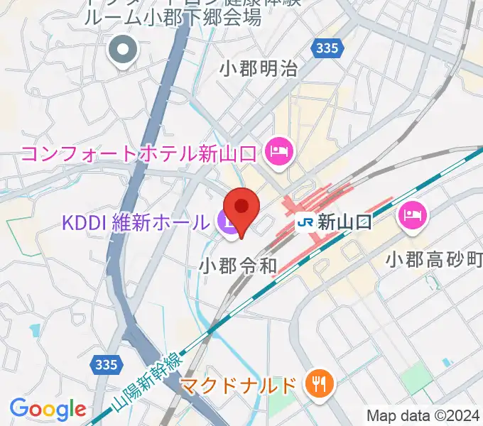 KDDI維新ホールの地図