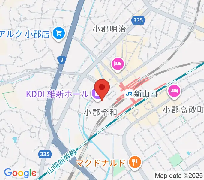 KDDI維新ホールの地図