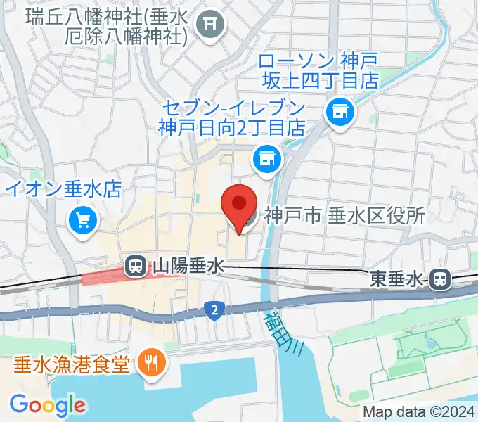 垂水区文化センター レバンテホールの地図