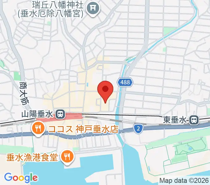 垂水区文化センター レバンテホールの地図