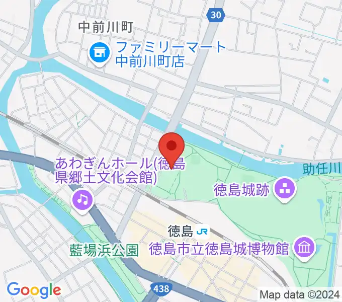 とくぎんトモニアリーナ 徳島市立体育館の地図