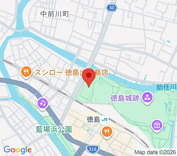 とくぎんトモニアリーナの地図