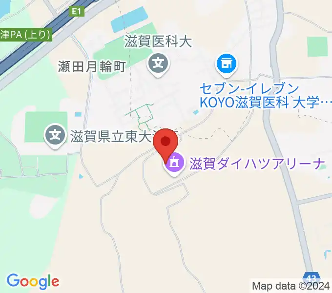 滋賀ダイハツアリーナの地図